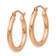 14k Rose Gold 13/16" Polished Tube Hoop Earrings