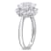 Lab Created White Sapphire 10k White Gold Ring 4.29ctw