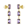 Amethyst 7x5mm Rectangular Octagonal 14K Yellow Gold Dangle Earrings