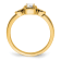 14K Yellow Gold Petite Rope Edge Round Diamond Ring 0.24ctw