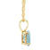 8x6mm Oval Aquamarine 14k Yellow Gold Pendant With Chain