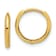 14K Yellow Gold Polished 1.45mm Hinged Huggie Hoop Earrings