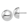 Rhodium Over 14k White Gold 16mm Half Ball Stud Earrings