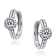 CZ Cable Hoop Earrings In Sterling Silver