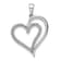 Rhodium Over 14k White Gold Diamond Heart Pendant
