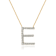 Lab-Grown Diamond Initial E Necklace In 14K Gold Over Sterling Silver 0.50ctw