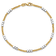 14K Two-tone Diamond-cut Beaded 7.5-inch Bracelet