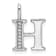 14K White Gold Diamond Letter H Initial Pendant