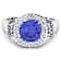 2.72ctw Violet Tanzanite and Diamond 14K White Gold Halo Ring