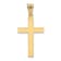 14k Yellow Gold Florentine Satin Cross Pendant