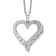 Rhodium Over 14K White Gold Lab Grown Diamond Heart Pendant Necklace