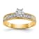 14K Yellow Gold AA Quality Engagement Ring 0.09ctw
