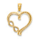 14k Yellow Gold Polished Infinity Symbol Heart Pendant