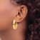 14k Yellow Gold 1 1/8" Oval Hoop Earrings