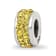 Sterling Silver Reflections Yellow Double Row Preciosa Crystal Bead