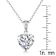 Heart Shape CZ Solitaire Pendant In Sterling Silver