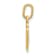 10K Yellow Gold Polished Letter m Initial Charm