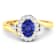 0.89ctw Violet Tanzanite and Diamond 14K Yellow Gold Halo Ring