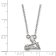 Rhodium Over Sterling Silver MLB LogoArt St. Louis Cardinals Pendant Necklace