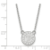 Rhodium Over Sterling Silver MLB LogoArt Texas Rangers Pendant Necklace