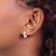 Rhodium Over 14k White Gold 3/8" Hinged Hoop Earrings