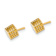 14k Yellow Gold Block Stud Earrings