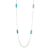 Blue Turquoise Platinum Over Sterling Silver Necklace 17x5mm