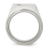 White Cubic Zirconia Stainless Steel Men's Signet Ring