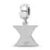 Sterling Silver Rhodium-plated LogoArt Xavier University Small Dangle Bead