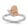 14K Rose Gold Over Sterling Silver Stackable Expressions Diamond
Butterfly Ring 0.05ctw