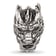 Sterling Silver Textured Dragon Head Bead