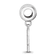 Sterling Silver Rhodium-plated LogoArt University of Nebraska Small
Dangle Bead