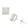 Princess-Cut Lab-Created Opal Stud Earrings In 10K White Gold