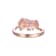 Created Pink Sapphire and Pink Cubic Zirconia Rhodium Over Sterling
Silver Ring 1.57ctw