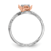 14K Two-tone White and Rose Gold Diamond Fashion Band