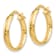 10k Yellow Gold 9/16 inch Polished Hoop Earrings