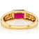 Purple Garnet East-West Band Ring In 18K Gold Over Sterling Silver 1.02ctw