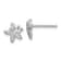 Rhodium Over Sterling Silver Polished and Textured Starfish Earrings