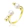 Freshwater Pearl Open Design Ring In 14K Gold Over Sterling Silver