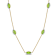 Peridot and Diamond 14K Yellow Gold Station Necklace 3.02ctw