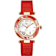 Guess Women's Classic Red Leather Strap Watch