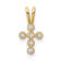 14k Yellow Gold Cubic Zirconia Cross Pendant