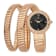 Christian Van Sant Women's Naga Black Dial, Rose Stainless Steel Watch