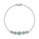 Rhodium Over 14k White Gold Marquise Emerald Bracelet