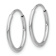 Rhodium Over 14k White Gold Polished 9/16" Endless Tube Hoop Earrings