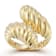 Bellissima Gold 14K Yellow Gold Ridged Bypass Ring