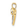 14K Two-tone Gold  Diamond Heart Pendant