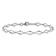 Rhodium Over 10k White Gold 5mm Polished Fancy Link Bracelet