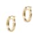 14K Yellow Gold Rope Design 1/2 Inch Hoop Earrings