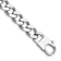 Rhodium Over Sterling Silver Polished 10.0mm Curb 8 Inch Chain Bracelet